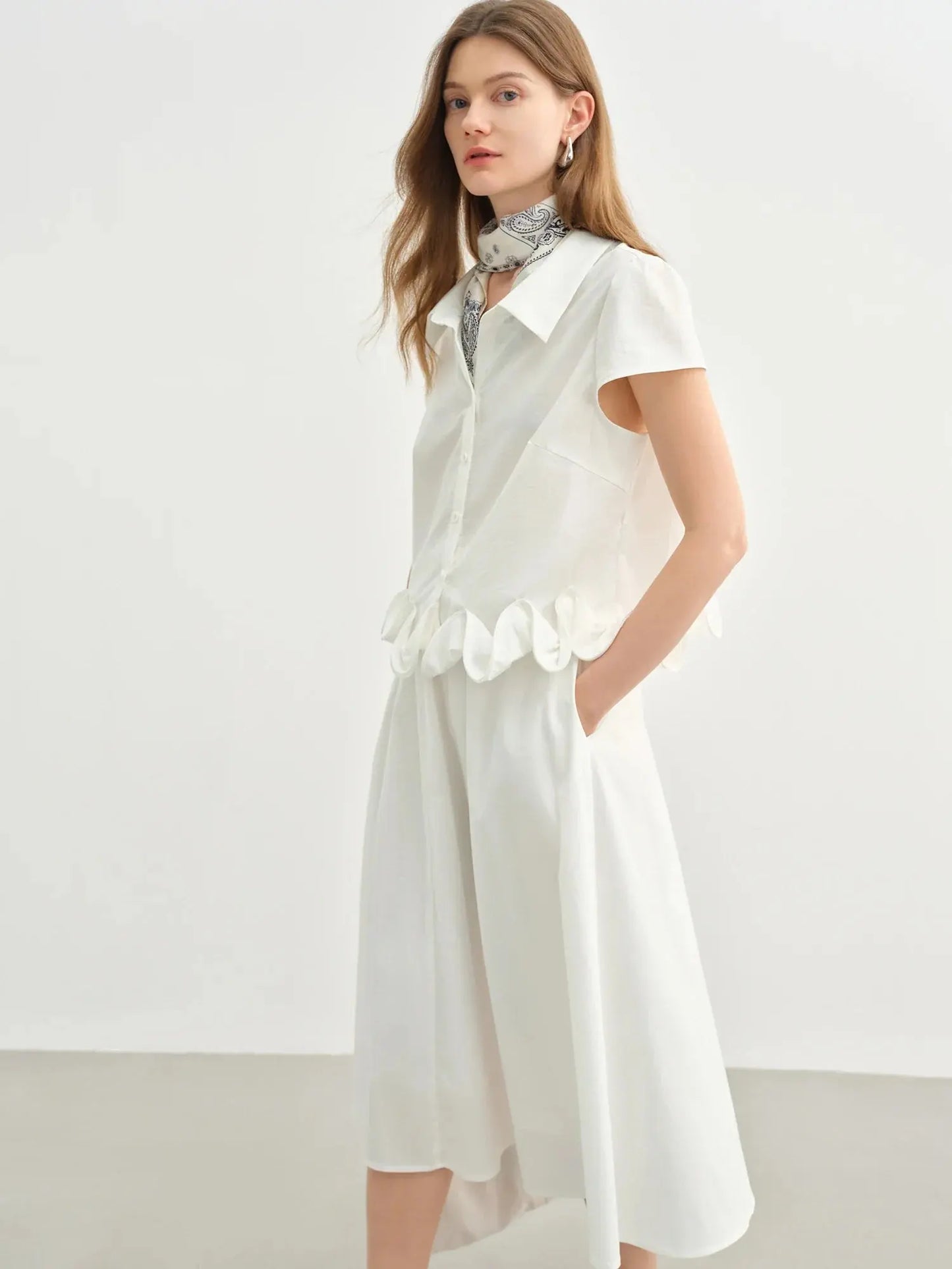 Sophisticated Ruffled Summer Two-Piece Set LORAN STORE