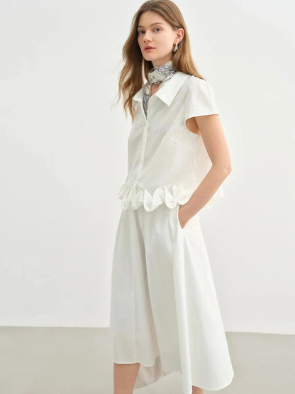 Sophisticated Ruffled Summer Two-Piece Set LORAN STORE