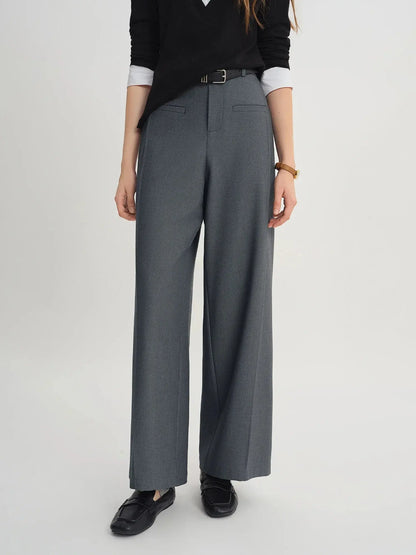 Relaxed Fit Office & Casual Pants with Structured Seam Details - Loran