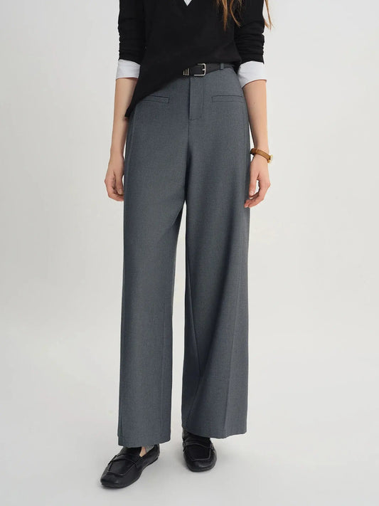 Relaxed Fit Office & Casual Pants with Structured Seam Details - Loran