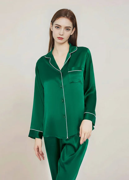 Women’s Mulberry Silk Pajama Set Long Sleeve Summer Loran