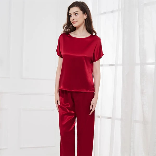 Women’s Mulberry Silk Capri Pajama Set 2-Piece Sleepwear Loran