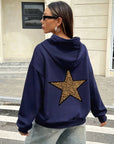 Casual Leopard Pentagram Hoody