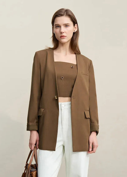 Amii V-Neck Women's Jacket 2026 Spring New Slim Sleeveless Vest Skirt Women's Separate Casual Elegant Women's Skirt 1262102 4 Loran