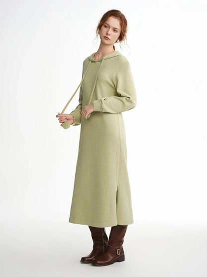 Women's Hooded Knit Sweater Dress - Loran