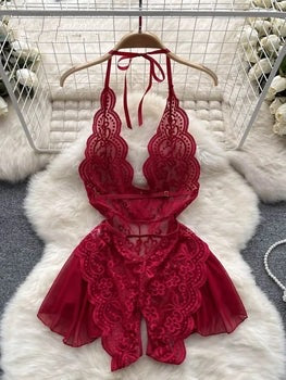 One Piece Floral Lace Bodysuits Rompers - 3IN SMART Shop  #