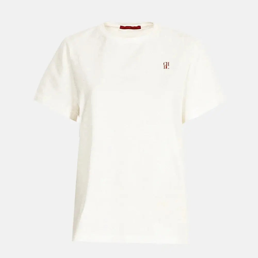 Short Sleeve Casual White Tee - Loran