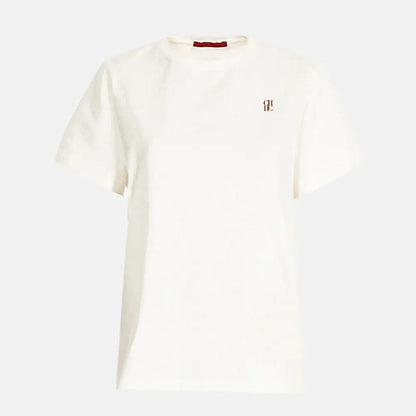 Short Sleeve Casual White Tee - Loran