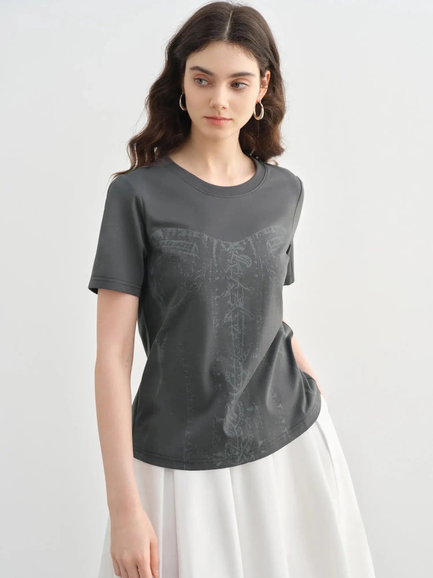 Plus-Size Women's Slogan T-Shirt | Slimming Summer Knit Top - Loran