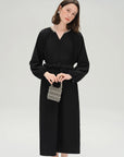 Plus Size Casual Black Maxi Dress