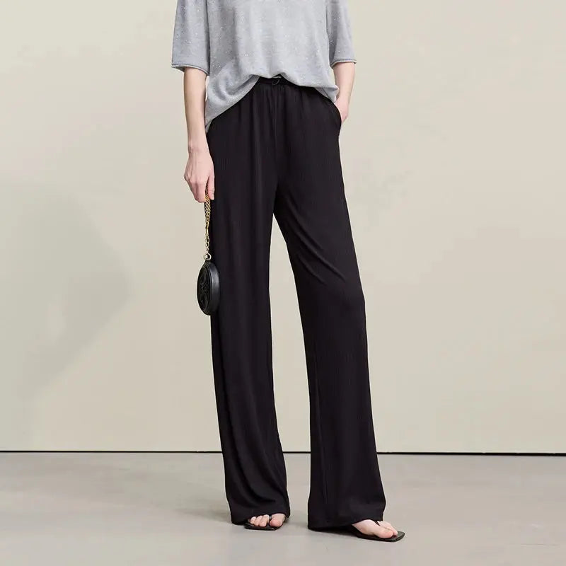 Versatile Knitted Wide-Leg Pants Loran