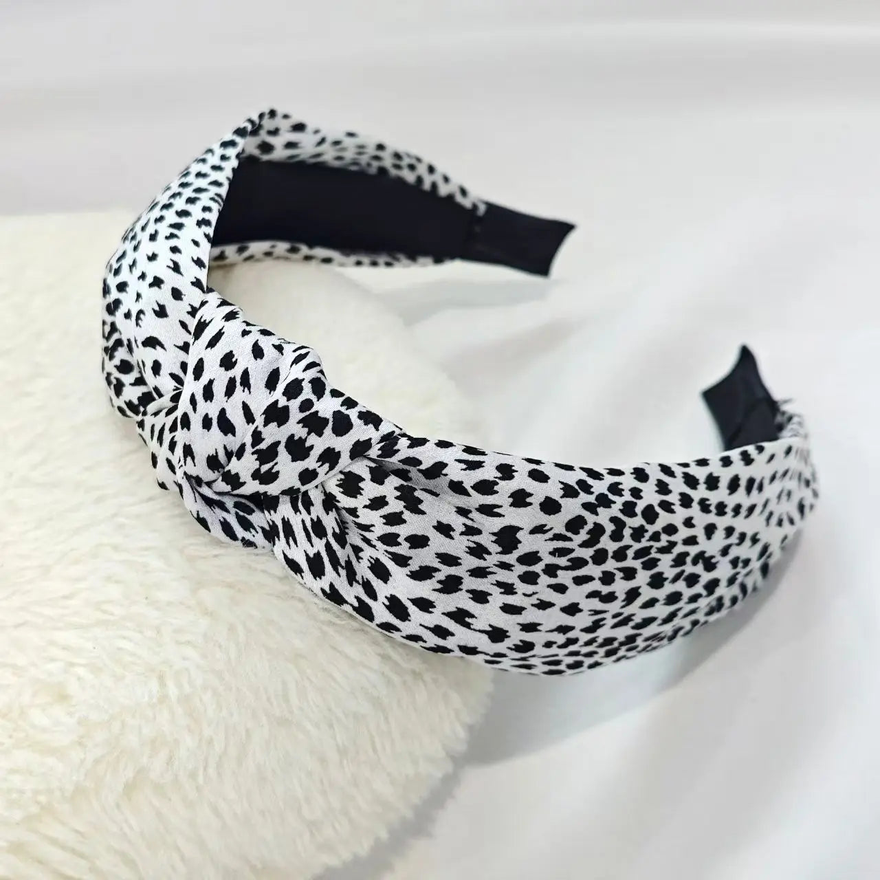 Leopard & Black Knot Wide Headbands for Women Retro Style
