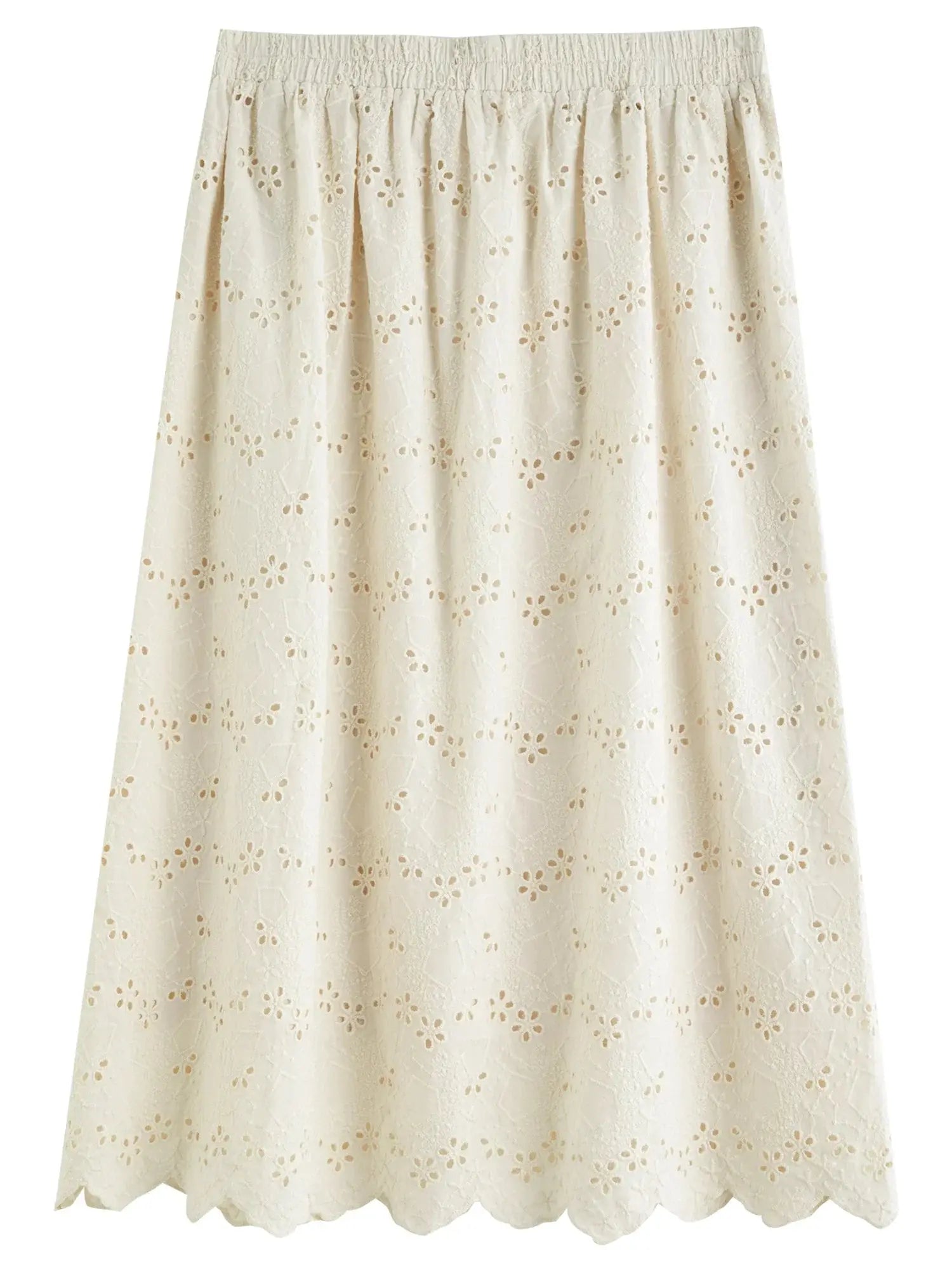 Textured Midi Skirt & Tank in Ivory LORAN STORE