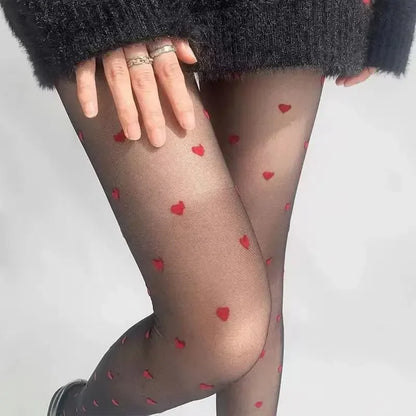 Vintage Small Polka Dot Tights & Silk Stockings
