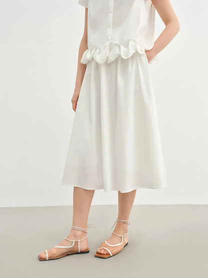 Sophisticated Ruffled Summer Two-Piece Set LORAN STORE