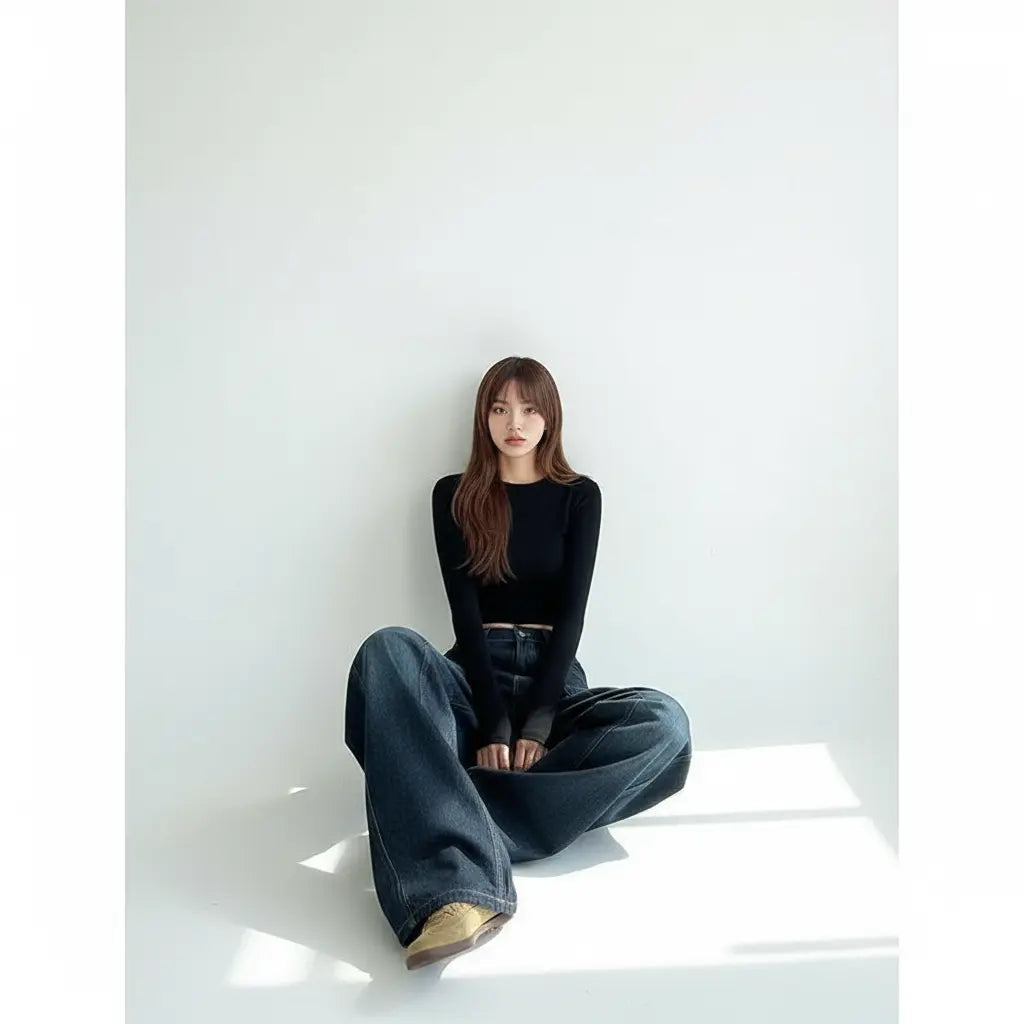 Autumn Casual Wide-Leg Jeans - Loran
