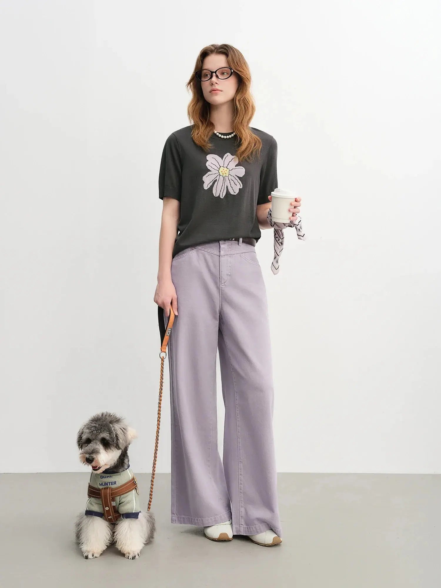 Multi-Color Wide-Leg Straight Jeans - Loran