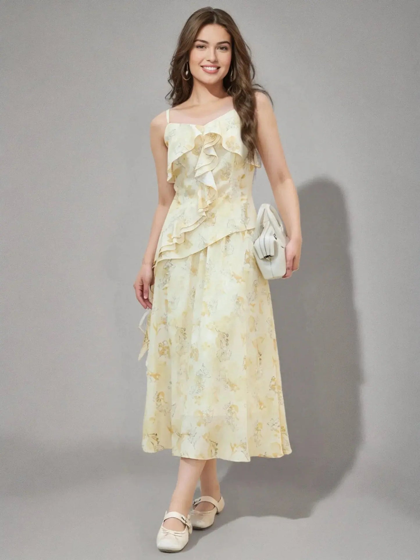 Plus Size Ruffled Top and Skirt Ensemble LORAN STORE