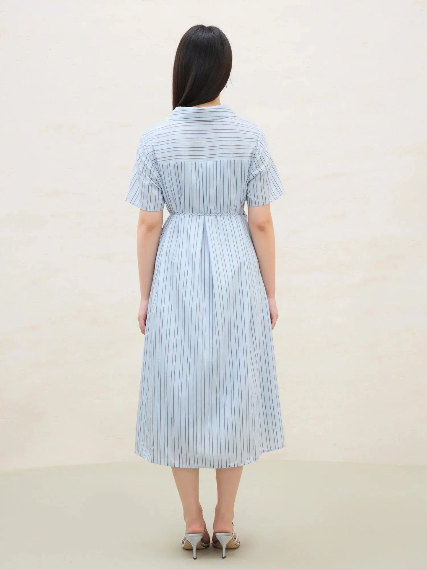 Women's Versatile Midi Shirt Dress - Loran