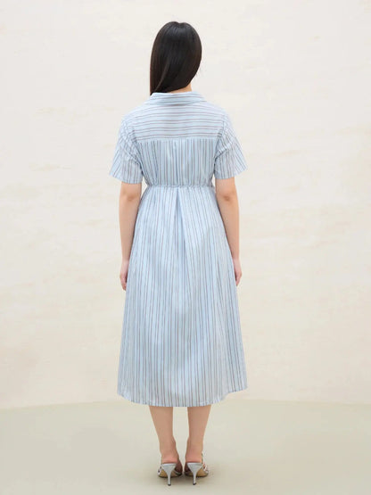 Women's Versatile Midi Shirt Dress - Loran