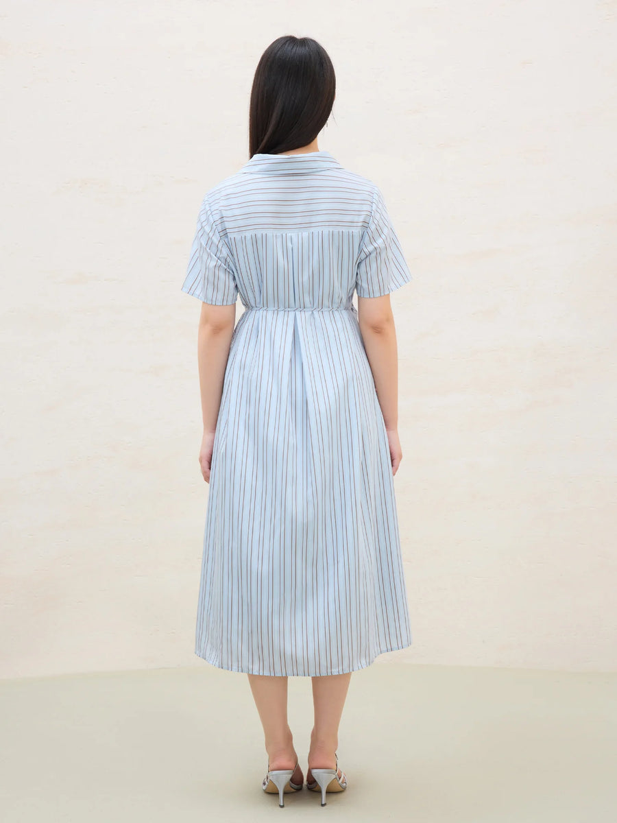 Women's Versatile Midi Shirt Dress