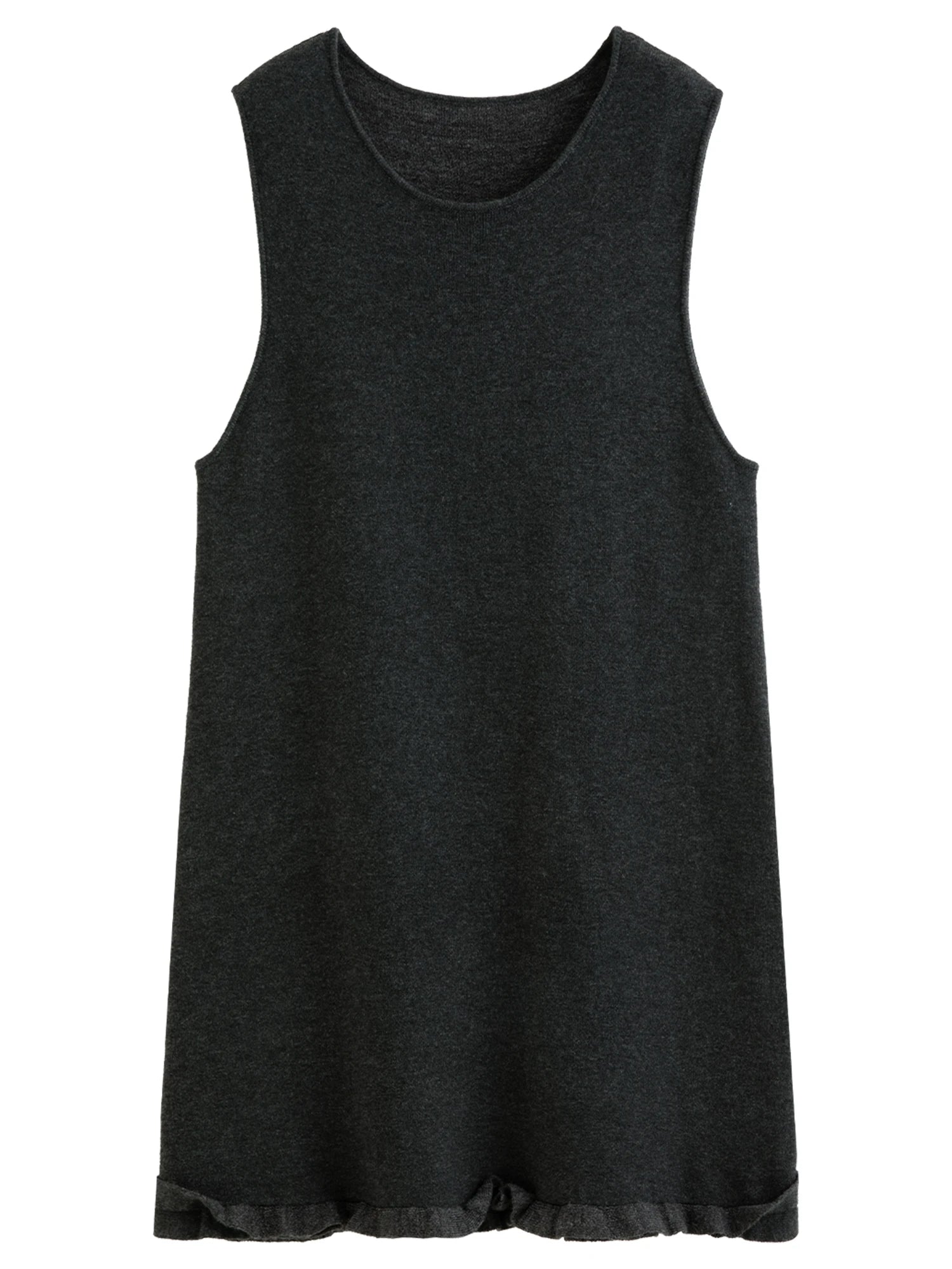 Ruffled Mini Sleeveless Dress Chic Knitted Vestido Loran