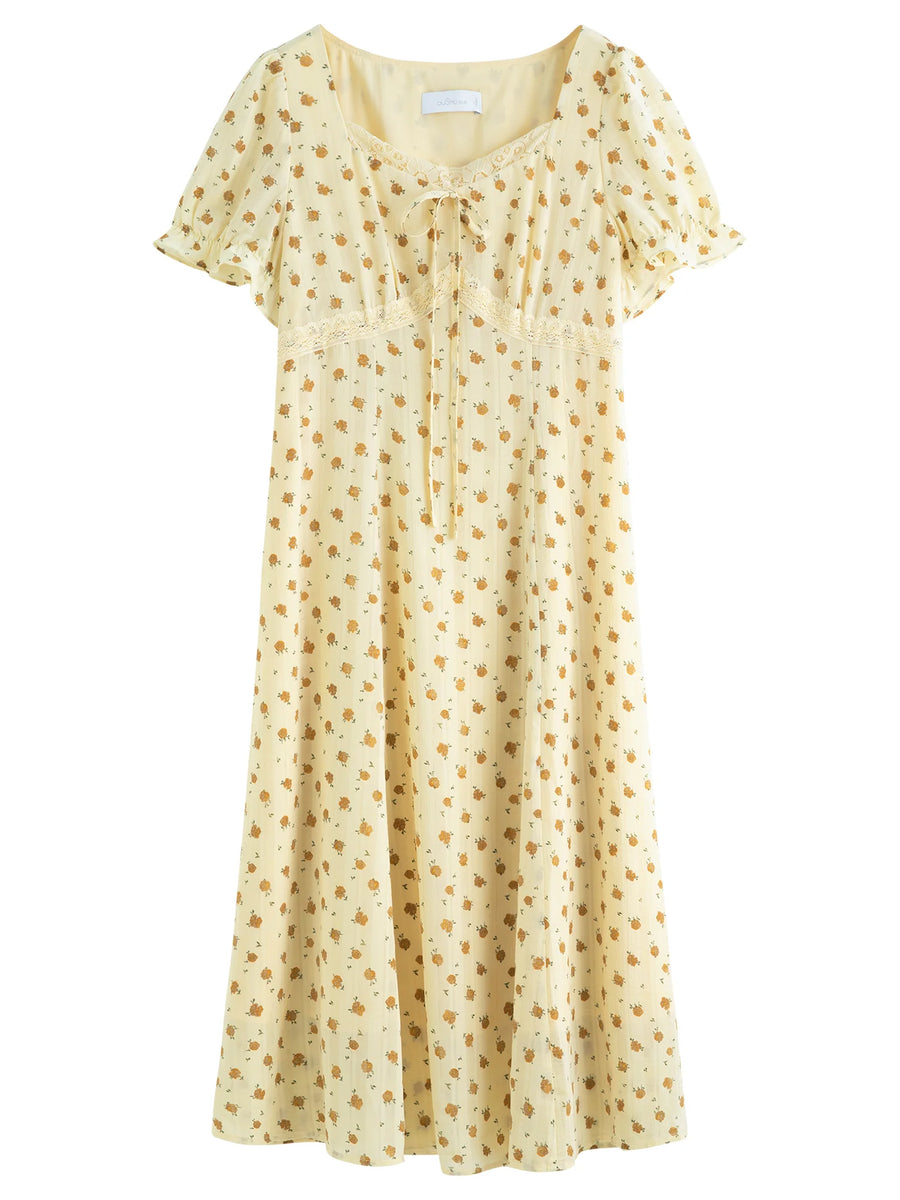 Plus Size Floral French Lace Patchwork Dress