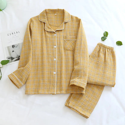 Couple's Pure Cotton Crepe Pajama Set Loran