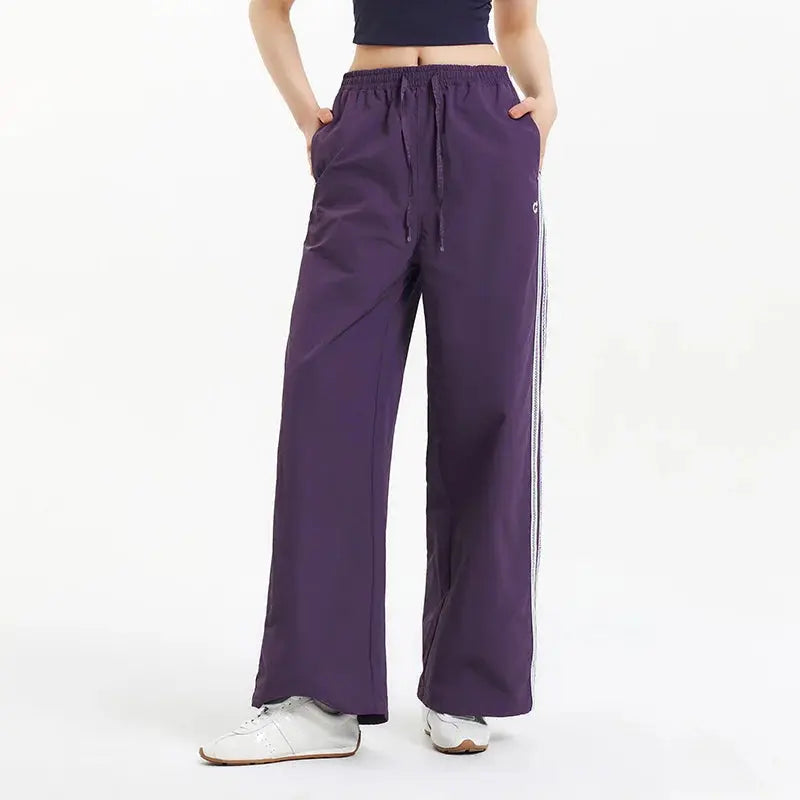 Summer Wide Leg Sporty Pants for Women - Loran