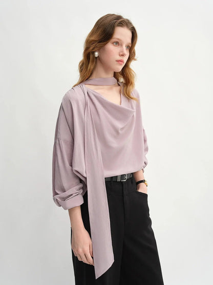 Effortlessly Elegant Loose Fit Autumn Top - Loran