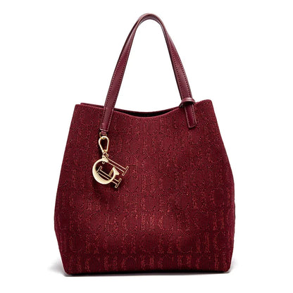 CH Women's Large Shoulder Bag Simple Daily Commuter Tote