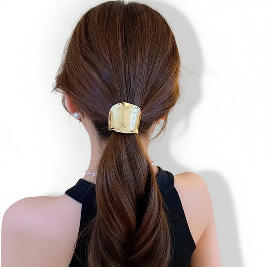 High-End Geometric Metal & Letter Headband Hair Ties