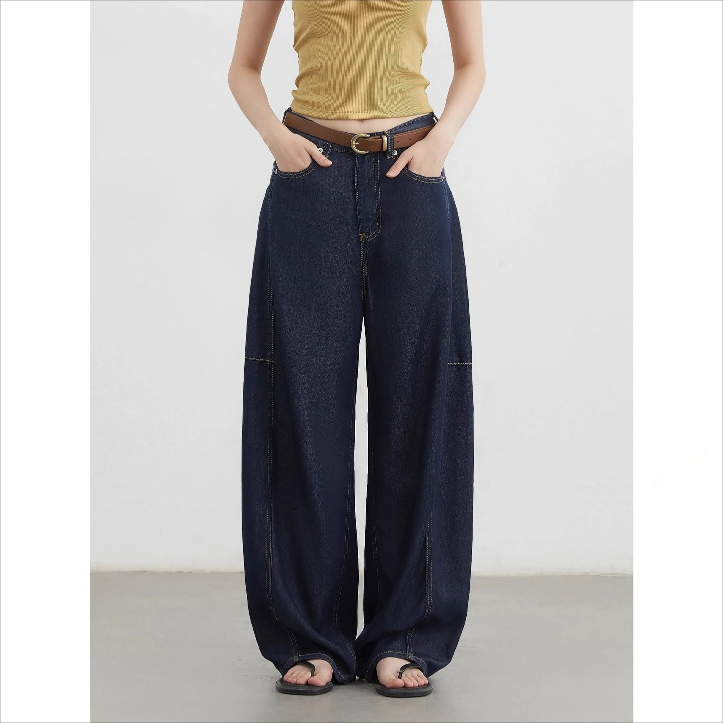 High Waist Split Hem Wide Leg Jeans Women’s Loose Denim Loran