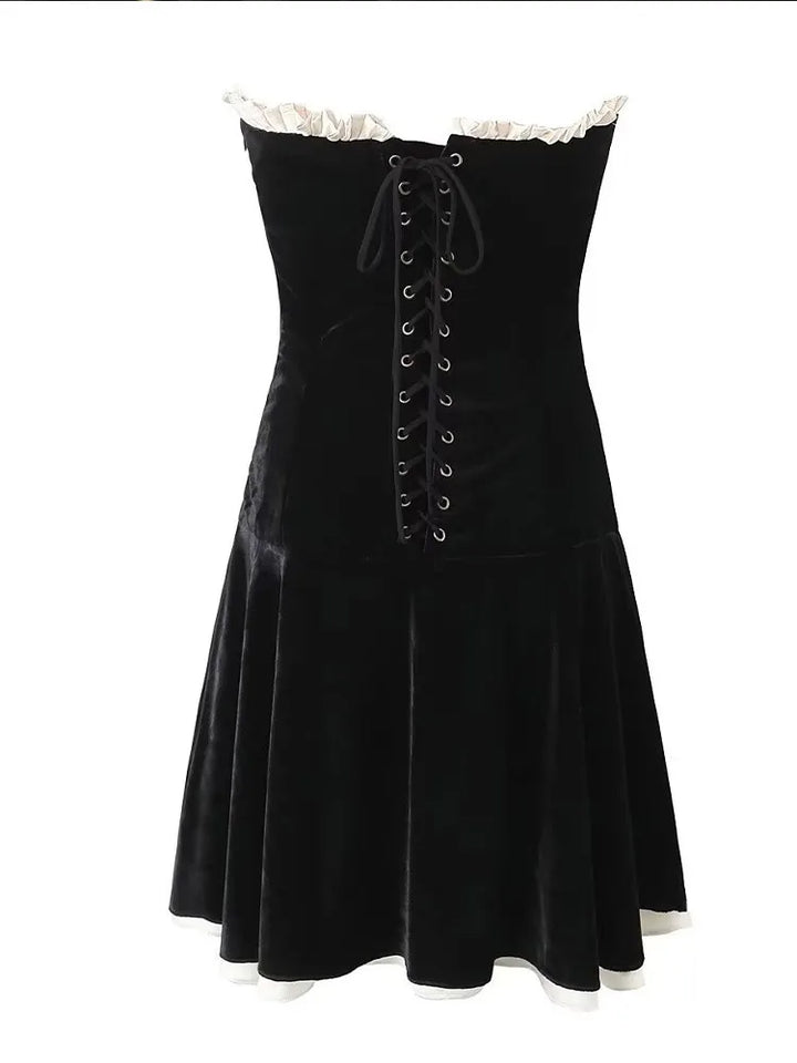 Adult Plus Size Women Black Sequin Mini Corset Dress, $156.99