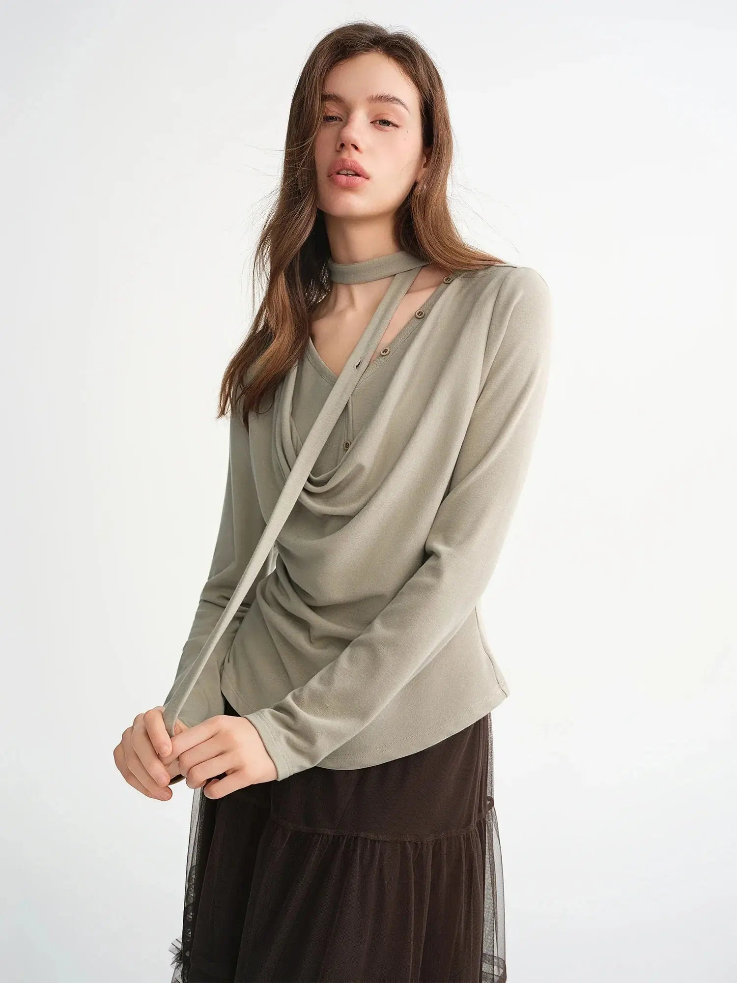 Flattering Mock Two-Piece Layered T-Shirt - Plus Size LORAN STORE