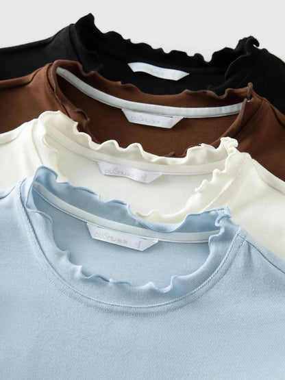 Women's Soft Self-Heating Wool Knit T-Shirt - Loran