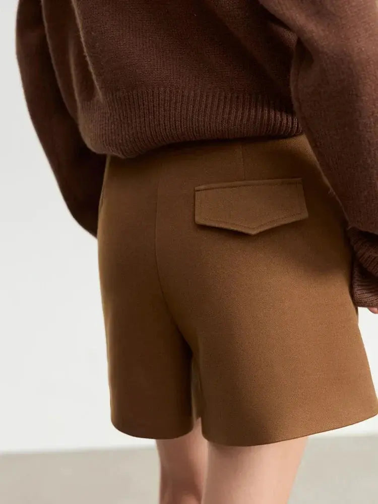 Office Vintage High-Waist Belted Shorts - Loran