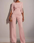 Chic Jumpsuit with Beading A Straight-Leg Classic