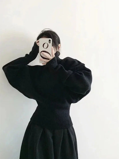 Chic Vintage Wind Turtleneck Pullover Sweater - Loran