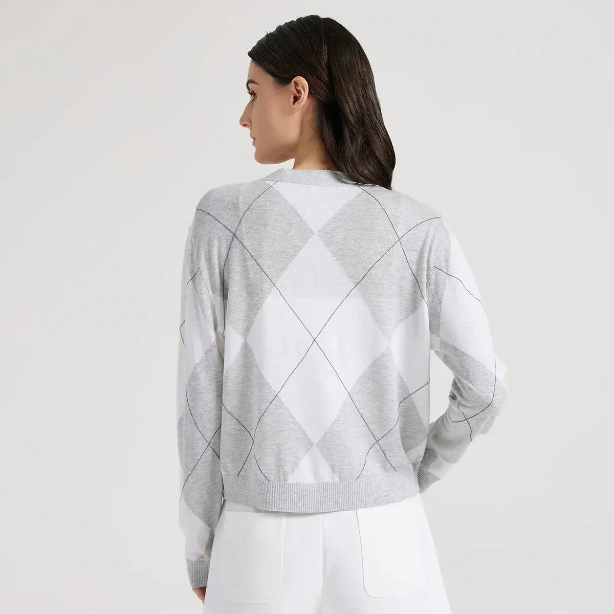 Luxe Silk-Linen V-Neck Cardigan LORAN STORE