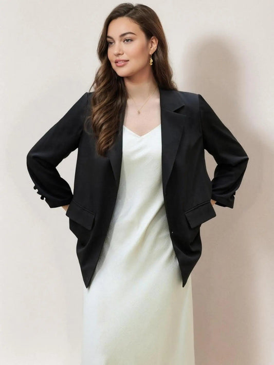 Plus Size Sun Protection Blazer Chic Cool-Touch Jacket Loran