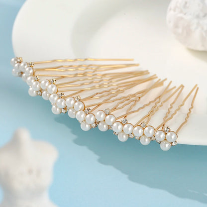 Handmade Pearl Hairpin Set Bridal & Party Hair Clips