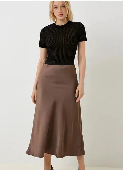 White Striped See Through Elegant Top - Loran