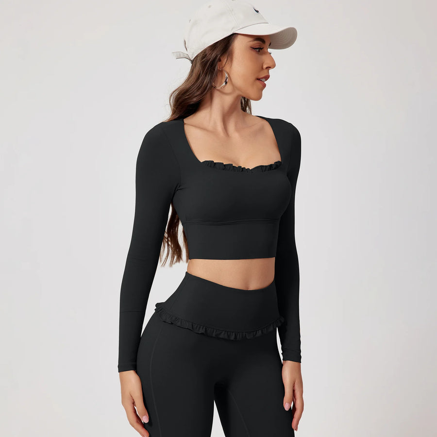 Activewear Suit: Long-Sleeve Top and Bottoms