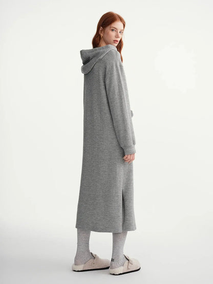 Women's Hooded Knit Sweater Dress - Loran