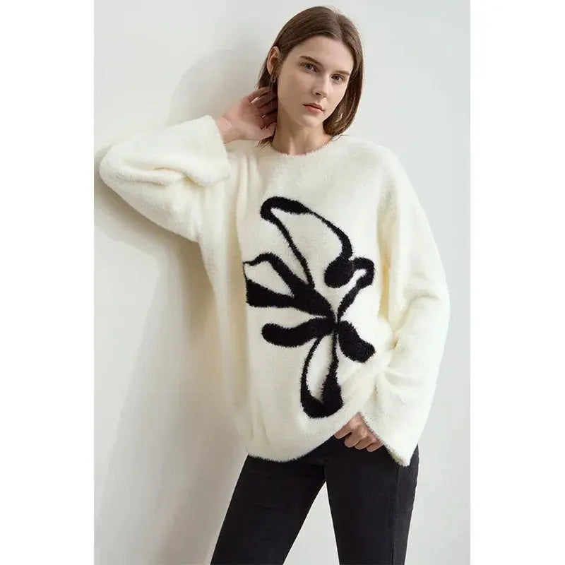 Warm Winter Pullover Sweater for Women - Loose Fit - Loran