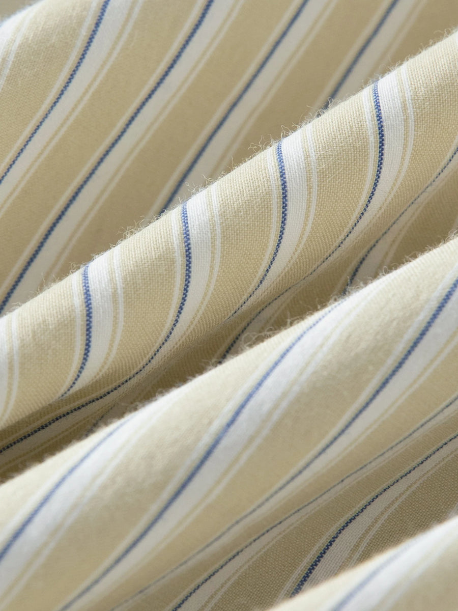 Summer Women's Striped Wrap-Front V-Neck Shirt