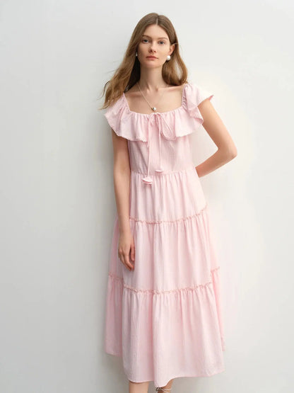 Elegant French-Style Plus Size Summer Dress - Loran