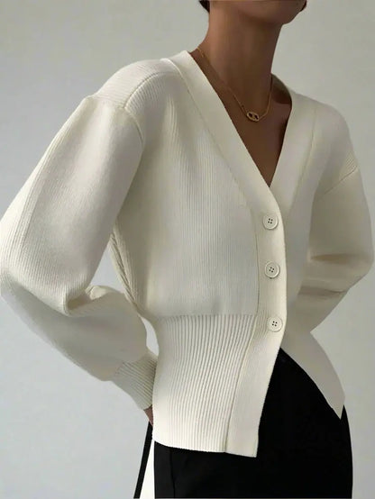 Women's V-Neck Long Sleeve Sweater - Loran