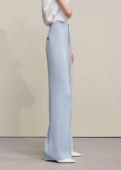 Amii Elegant Women's Pants 2026 Spring New Commuter Pleated Versatile Straight Pants Casual Matte Satin Woman Trousers 12641095 Loran